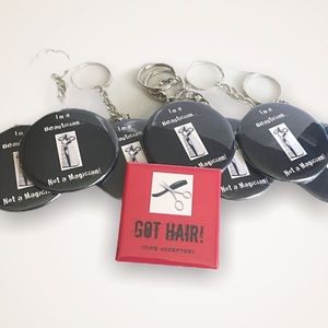 COSMETOLOGY Beautician Hair Cut Keychain Pin Tips